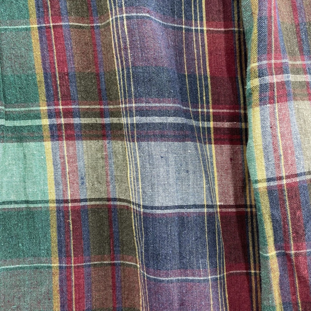 Tommy Hilfiger Shirt Large Button-Down Men's Purple Blue Green Red Plaid‎ - Picture 10 of 15